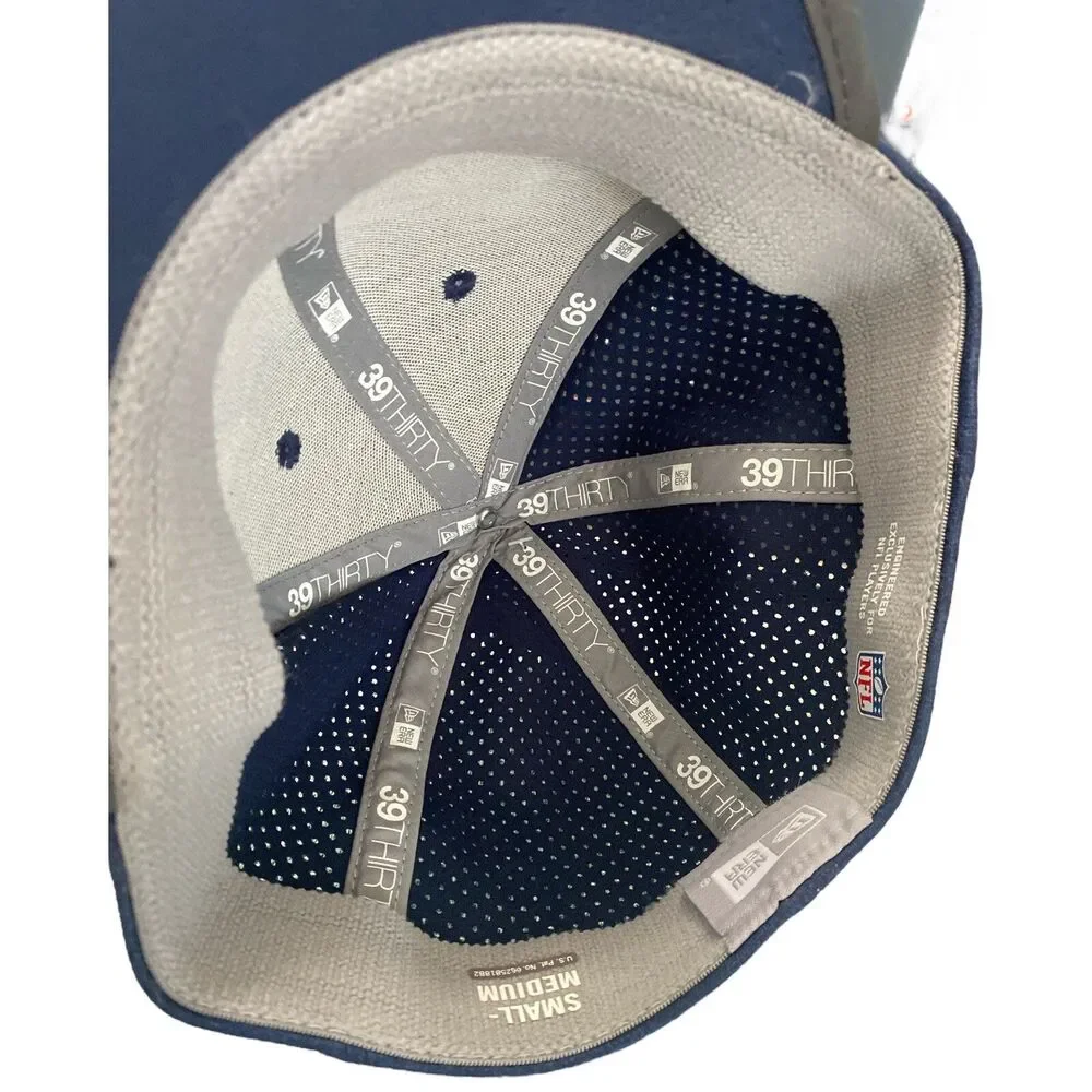 Seattle Seahawks New Era 39Thirty Training Hat Mens S/M Blue Cap NEW